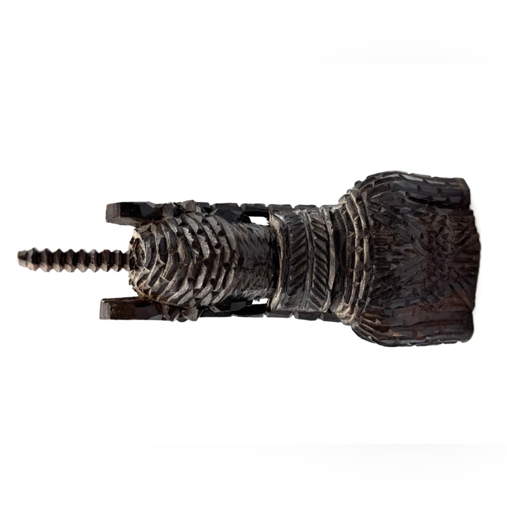 Benin King Oba, Carved Ebony Bust, Nigeria West Africa 1930s Tribal Art - Picture 4 of 9